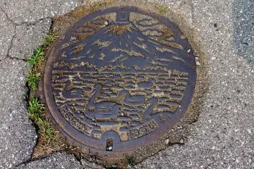 <p>Lake Yamanaka's manhole cover</p>