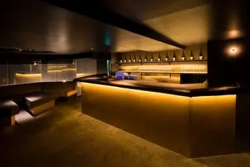 Second bar and seating area