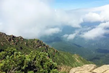 <p>Down the mountain side.</p>