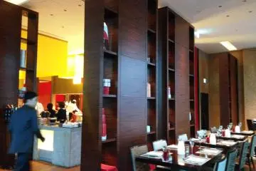 Enjoy a cooked to order buffet with views from the mountains to the skyline above Osaka city