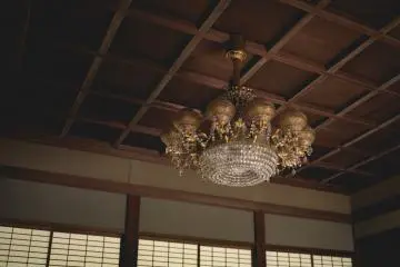 <p>Original chandelier in the old guest house</p>