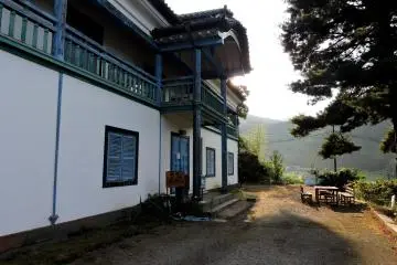 The cafe is in this school house