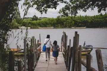 <p>New passengers boarding the ferry</p>