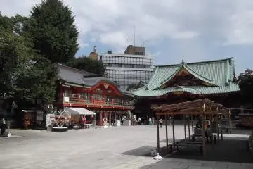 <p>Another view of the compound, with the gift shop next to the main hall</p>
