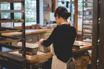 <p>Behind the scenes of the bakery</p>