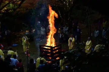 <p>The fire-ceremony</p>