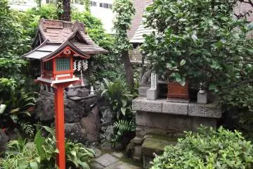 Part of the shrine's small grounds