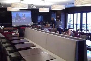 <p>The restaurant where breakfast is served</p>