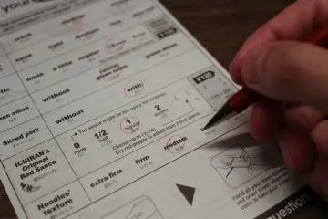 <p>The order sheet</p>