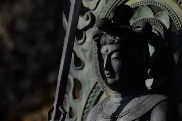<p>A Buddha statue: Manjusri (Transcendent Wisdom)</p>