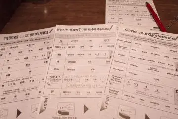<p>Order sheets in Japanese, English, Korean and Traditional Chinese.</p>