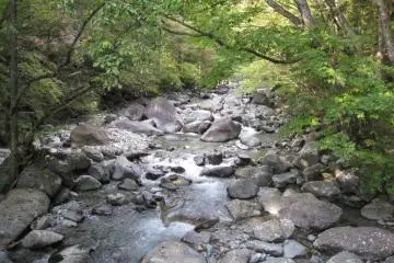 The Kashimo River at the base camp
