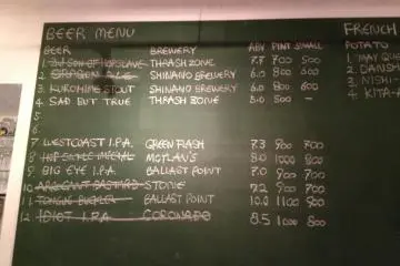Beer Menu