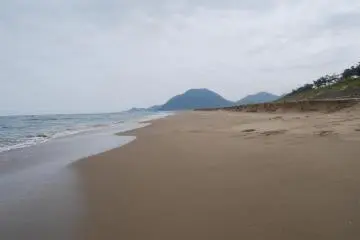 White sandy beach as for as you can see