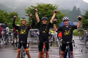 <p>My riding companions and myself upon completion of the race</p>