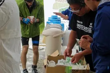 <p>Hot miso soup was especially welcome because the weather was very rainy</p>
