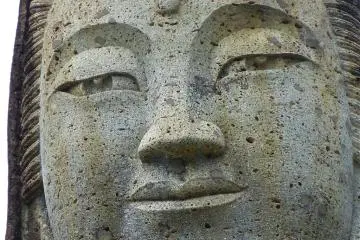Close up of the statue