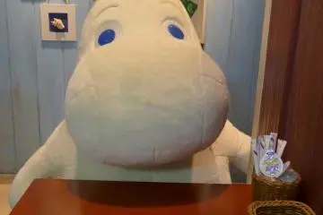<p>This Moomin was my companion for dinner</p>