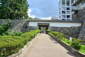 <p>One of the two entrances to the castle building</p>