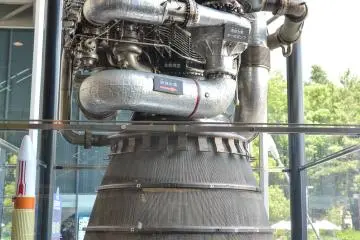 <p>Upon entering the building you will see this thruster from a spacecraft</p>
