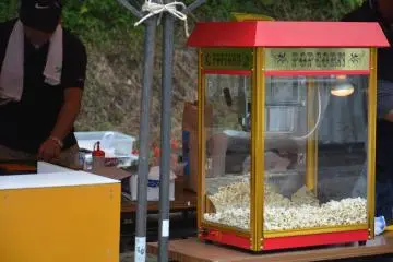 <p>Some modern food at a traditional event</p>