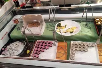 <p>The dessert buffet, with rotating desserts. They also have ice cream, popcorn and a chocolate fountain</p>