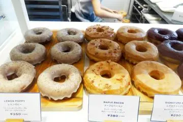 <p>Camden Blue Star Donuts serves both their original flavors from Oregon, as well as some others designed for Japanese taste buds</p>