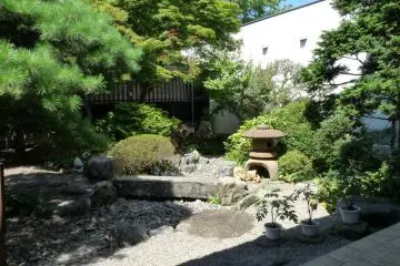 the Japanese garden as you exit the museum