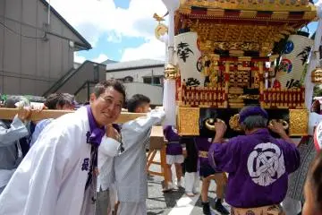 Mikoshi shrine festival participants