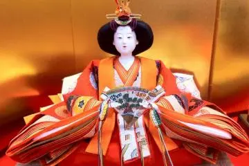 Hina Doll Detail from Ando Dolls, dollmakers to the Imperial Family