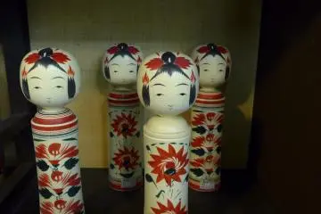 <p>You can also learn a little about the history of these Kokeshi dolls.</p>