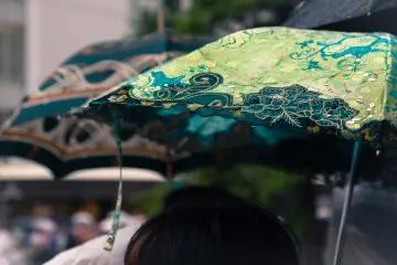 <p>Yamaboko Junko, the big parade on July 17. Sadly, it was raining, but at least we saw some beautiful umbrellas.</p>