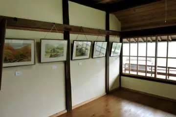 <p>An exhibition of paintings of the village and surrounding area on the second floor</p>