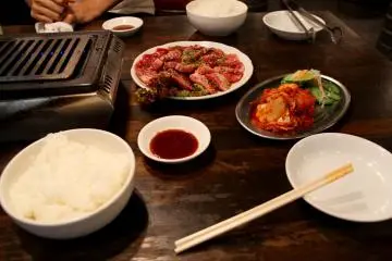 <p>Rice, meat and vegetables&nbsp;</p>