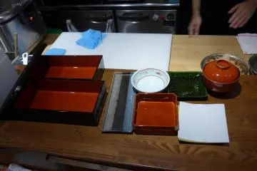 The tools for the shokado bento.