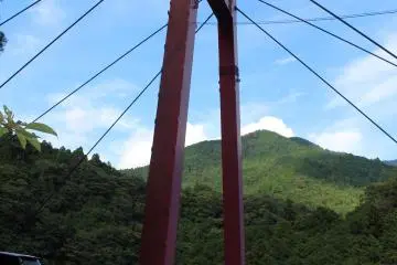 <p>The suspension bridge at the entrance</p>