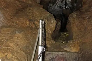 <p>A keyhole shaped passage</p>