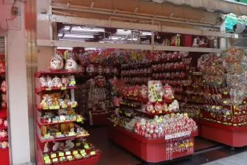 A typical souvenir shop along the main street leading into the temple.