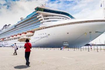 The sleek outline of Diamond Princess in Nagoya