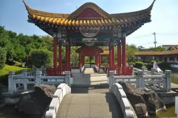 <p>Pavilions in the garden</p>