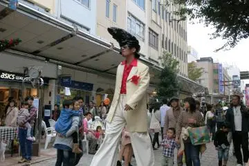 <p>One of Stilt Performer Expert Crew, just strollin' around the city</p>