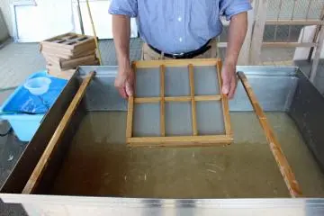 <p>The keta mold and sudare filter assembly for making post cards</p>