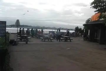 BBQ and picnic deck area, overlooking the beach