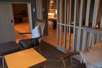 View of the spacious rooms of the suite