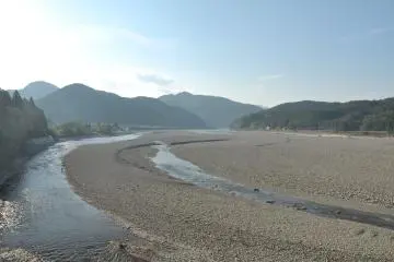 Some sections of the river are very shallow and covered extensively with stone bed