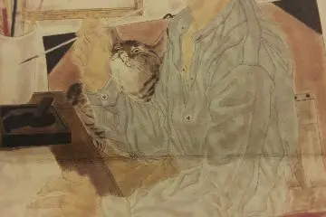 <p>후지타 츠구하루의 자화상. 도토리 같은 머리 스타일과 귀걸이가 유니크.</p>