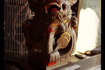 Within the temple
