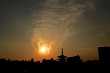 A view from the rooftop when the sun showed its best side