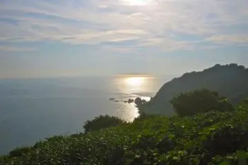 Looking south at the southern most point on the road