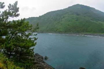 The mountain bounding the cove to the north